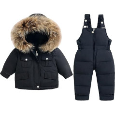 ZTFYKLIN Plain Winter Snowsuit for Girls and Dungarees and Hooded Jacket with Zip Newborn Outfits for Girls Baby Set Newborn Girls Leggings Halloween Children