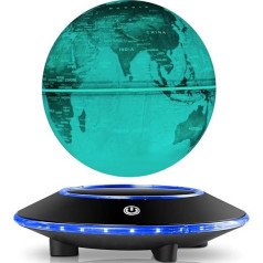 DIDWI Floating Globe, Rotating Floating Globe 6 Inch Magnetic Levitation World Map Globe Lamp, Cool Gifts for Christmas, Birthday, Home Office Decoration (7 Colours Changing)