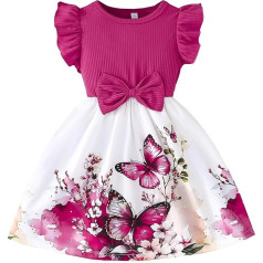 TYUSGH Kids Girls Flower Dresses Toddler Baby Fly Sleeve Princess Dress Summer Party Summer Dress Clothing
