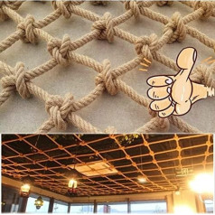 Heavy Duty Indoor Outdoor Climbing Net Ideal for Tree House and Balcony Security Made with Thick Jute Rope
