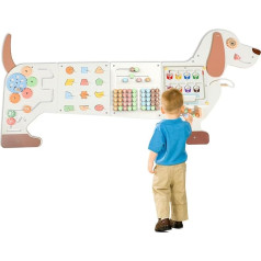 Aktivitätsplatten an der Wand, beschäftigtes Brett: Montessori sensorisches Spielzeug für kleine Hunde, Lernzentrum, Kindergarten, unverzichtbares Spielzimmer