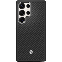 Samsung Spigen Enzo Aramīda silikona vāciņš ar MagFit gredzenu Galaxy S25 Ultra - melns