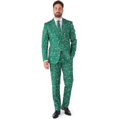 OppoSuits Funny Suit for Men - Cool Circuit - Complete Retro Costumes with Jacket, Trousers and Tie - Size US 48, Cool Circuit