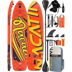 Paddle Boards for the Family, 12 Inch Inflatable Stand Up Paddle Board with Kayak Conversion Kit, Complete SUP Set Paddle Boards for Adults, with Single/Double Paddle, Kayak Seat and Other Accessories