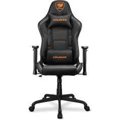 COUGAR Armor Elite Gaming Chair Steel Frame Breathable PVC Leather 160° Reclining System 120kg Load Capacity 2D Adjustable Armrest 5-Star Steel Base - Black
