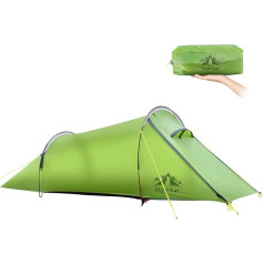 Night Cat Tunnel tent for 1 2 people, waterproof: ultralight tent for bicycle tours, small pack size, trekking, camping