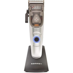 GAMMAPIU' GAMMAPIú X-ERGO Electric Shaver for Men, Clipper Professional, Blade Taper 45 mm, DLC Black Diamond Carbon, Men's Razor with Blade Adjustment, Long Battery Life, Hair Trimmer 8 Combs