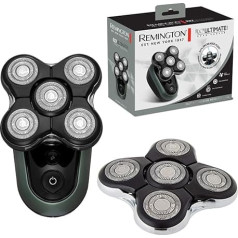 Remington Bald Razor Men's Electric [Turbo Boost Function] Head Shaver XR1600 + Remington Shaving Head SPR-RX5 [For Bald Razors XR1500, XR1501 and XR1600]