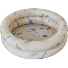 Srliya Inflatable Swimming Pool Vintage Inflatable Children's Pool (Large Size 146 cm) Family Cute Style Thickened Pool Indoor and Outdoor Leak-Proof PVC Swimming Pool (Blue)