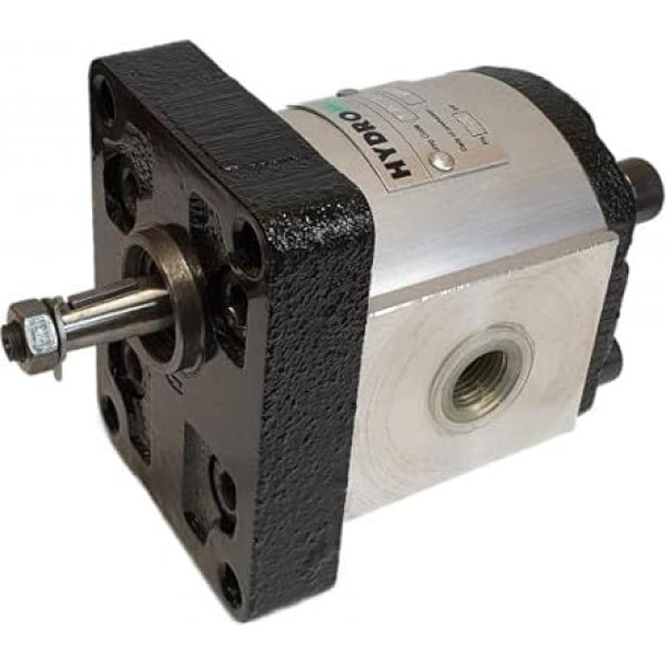 HYDROMOT Hydraulic Pump, Gear Pump, BG 1, European Flange, Threaded Connection, Kon. Shaft 1:8, Intake Volume from 1 to 7.9 cm³/U, Clockwise Size 5.1 cc
