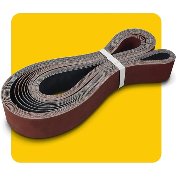 50 x 2000mm Assorted 10 Pieces (2 of each 60/80/120/240/400 Grit) Aluminium Oxide Sanding Belt for Sanders