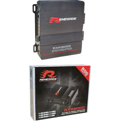 Renegade RXA800D RXA 800 D Mono Amplifier 1 Channel Class D 400 Watt RMS 800 Watt Max Bass Amplifier Especially for Subwoofers, Pack of 1