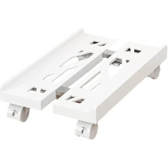 CPU-Rollständer, Desktop-PC-Turmständer, verstellbarer CPU-Ständer mit feststellbaren Rädern, erweiterbarer Ständer für PC, kompatibel mit den meisten Desktop-Türmen