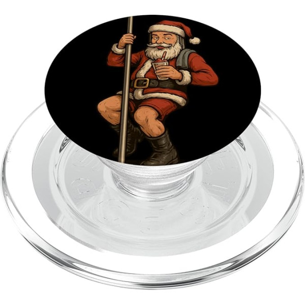 Lustiger Weihnachtsmann mit Pole Dance Outfit für Frohe Weihnachten PopSockets PopGrip für MagSafe
