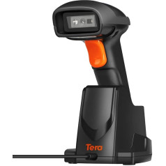 Tera Pro Extreme Performance 1MP Camera Barcode Scanner QR 2D 1D Bluetooth Barcode Scanner Wireless 2.4G with USB Charging Station High Resolution Scanning HW0007