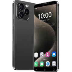 JtQtJ JtQ15P Cheap Smartphones, Android OS with 5.0 Inch IPS Display, Dual SIM, Dual Cameras, 16GB ROM (Expandable to 128GB), WiFi, GPS, Bluetooth, Face ID Basic Mobile Phones (JtQ15P-Black)