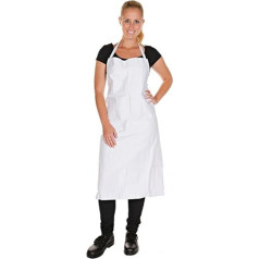 FRANZ MENSCH Hygostar Bib Aprons Cotton White L 100 cm W 95 cm Pack of 20