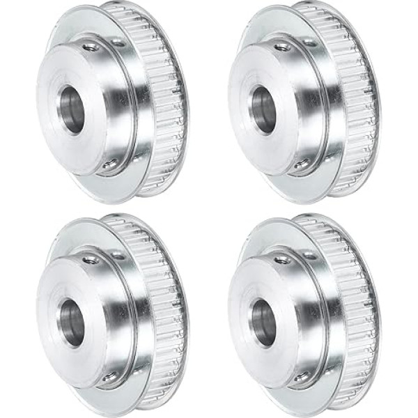 sourcing map Zahnriemenscheibe, Aluminium, XL40 Zähne, 14 mm Bohrung für 10 mm breite Riemen, 3D-Drucker, CNC-Maschinen, Industrie, 4 Stück