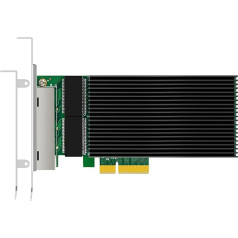 GLOTRENDS ST7419 4-Port 2.5G RJ45 Ethernet Network Card with Intel 1226 Controller, PCIE 3.0 X4 Interface, Supports Windows 11/10/Windows Server/Linux/ESX/VMware ESXi (Does Not Support Mac OS)