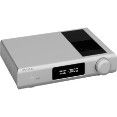 TOPPING D90 III Discrete Fully Balanced HiFi DAC - BT 5.1 Support LDAC PEQ Setting Desktop Audio Preamp with Bluetooth Remote Control (Silver)