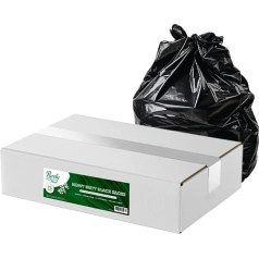 Blake and White Purely Kind Heavy Duty Black Sacks 75L Box of 180 - 6 Rolls of 30