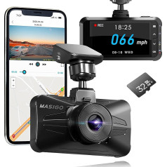 MASIGO A330 Dash Cam Car, Full 2.5K 1600P 60fps HD Car Camera with WiFi and GPS, Starvis Night Vision, 140° Wide Angle, Loop Recording, HDR, G-sensor, Parking Monitoring, Supports up to 512GB
