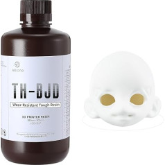 RESIONE Wear-resistant Tough BJD Resin - Non-Yellowing 3D Printer Resin in Several BJD Colours - 3D Resin with Long-Term Tear Resistance for 3D Printing (TH-BJD-Ultra White)