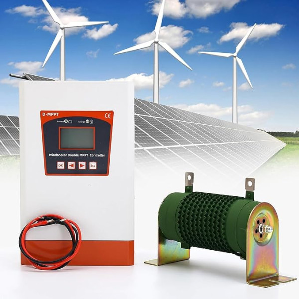 6000W - 15000W Wind Solar Hybrid Charge Controller, Wind Solar Hybrid Controller, Wind Turbine Solar Hybrid MPPT Boost LCD Energy Charge Controller Solar Panel System Controller with Discharger,