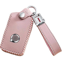 ontto Leather Car Key Case Fits Volvo XC40 XC60 XC90 XC70 S60 S80 S90 C30 V70 V90 T5 T6 T8 2017-2020 Remote Control Cover Key Case Key Case Key Protection Pink