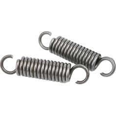 Zugfedern, Doppelhaken-Zugfeder, Federstahl, Drahtdurchmesser 3,5 mm, Außendurchmesser 22 mm, freie Länge 220–500 mm, 2 Stück(3.5 x 22 x 220 mm)