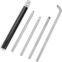 VEVOR Chisel Set 12 mm, Wood Chisel with Handle Length 295 mm, 1 + 4 Pieces, Carving Knife with Wavelength 250 mm, Wood Chisel for Wood Lathes