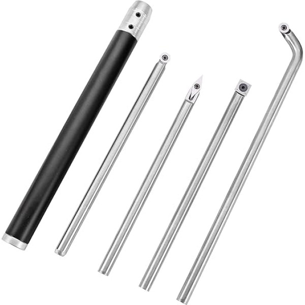 VEVOR Chisel Set 12 mm, Wood Chisel with Handle Length 295 mm, 1 + 4 Pieces, Carving Knife with Wavelength 250 mm, Wood Chisel for Wood Lathes