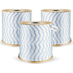 100 m Polypropylene Rope 8 mm White Braided Textile Rope