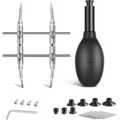 NEEWER Lens Suction Cup & Wrench Set, IC Suction Cup with 7 Interchangeable Suction Cups & Curved Tips, Camera Lens Wrench, Stainless Steel Tool for Repair and Cleaning Lens