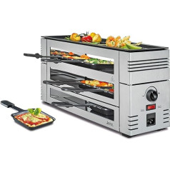 Pizza Raclette Raclette6 Grill plate Pizza maker Silver Spring