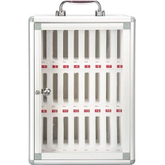 Handy Safe Locker Storage Box, 24/36/48/60 Slots Handy Locker Box Aluminium Legierung Icon Telefone Lagerung(24)
