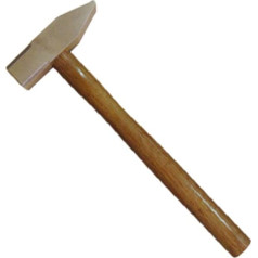 WEDO Titanium Carriage Hammer Cross Hammer with Wooden Handle Antimagnetic Lightweight Non Magnetic Rustproof Single Die Cut Corrosion Resistant Durable 12oz Head