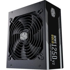 Cooler Master MWE Gold 1250 V2 ATX 3.1 Full Modular Power Supply - ATX 3.1 Support, 80 Plus Gold, 1250 Watt PC Power Supply, PCIe 5.1 Cabling, 140mm FDB Fan, High Temperature Threshold