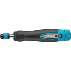 Hazet Torque Screwdriver 6004CT-3, 1/4 Inch with Standard Handle, 0.02-0.3 Nm, 6% Accuracy, 196 mm Length, Switchable Right/Left, Freewheel Mechanism