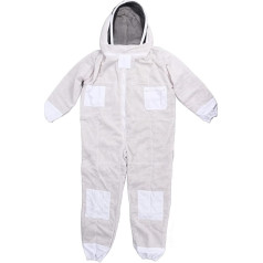 Kuuleyn Beekeeper Essential, Ventilated 3 Layer Net, Professional Siamese Bee Suit Zipper 3 Layer Net Space Suit Ventilated Bee Suit for Beekeeper (XXL)