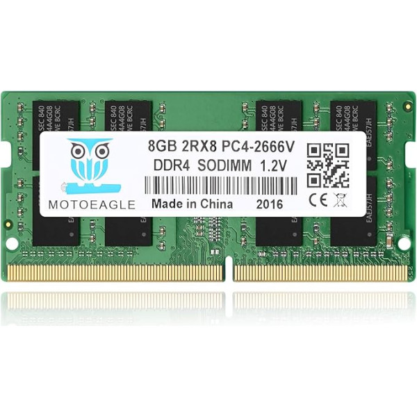 [DDR4 RAM] 8GB DDR4 2666MHz PC4-21300 (PC4-2666V) CL19 SODIMM 1.2V 260-Pin Non-ECC SO-DIMM Laptop Notebook Memory