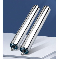 2 Pieces Industrial Conveyor Belt Replacement Rollers, Long Lasting Stainless Steel Wood Conveyor Rollers, Conveyor Belt Guide Rollers