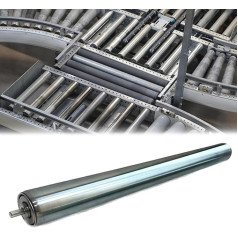Edelstahl-Förderrollen, 2,5 cm Durchmesser, industrielle Rollen für Holzbearbeitung, Haustierzäune und Förderbänder, 700 mm Metallrollen für reibungslose Bewegung, 5 Stück