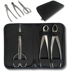 Professional Bonsai Tool Set - Bonsais Care Case with Scissors, Concave Loppers and Straight Pruning Shears, Essential for Care
