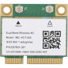 VBESTLIFE MC-AC7265 PCI-E 1200Mbps 2.4G/5G Dual Band Bluetooth 4.2 Wireless WiFi Card for Desktops, All-in-Ones, Small Cases, Notebooks