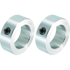 sourcing map 2 x Schraubenmanschetten, 3,5 cm Bohrung, Karbonstahl, Schaftmanschetten, 5,4 cm Außendurchmesser, 1,9 cm Breite, Schlossachsenmanschette für Linearstangenwellenführung