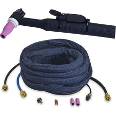 RIVERWELD WP-20F SR-20F TIG Welding Torch Complete with Flexible Head Water Cooled 200Amp 7.6 Metres