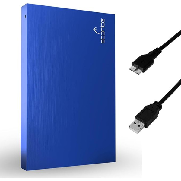 Storite External Portable Hard Drive 120GB with USB 3.0 External Backup Storage Fast Data Transfer Suitable for PC, Mac, Windows, Gaming, Laptop and Desktop (Blue)
