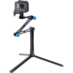 Smatree Aluminium Foldable Multifunction Pole/Monopod with Tripod Stand for DJI OSMO Action/GoPro Hero 13/12/11/10/9/8/7/Session-Ricoh Theta S, Hero Max, 4K Action Cameras, Compact Cameras and Mobile