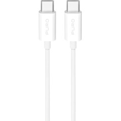 Puro USB-C TPE kabelis 25W 3 m - balts